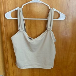 Tan beige crop top abercrombie new with tags